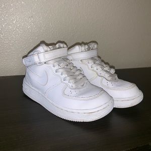 White Nike Air Force 1 High. Size 11C.